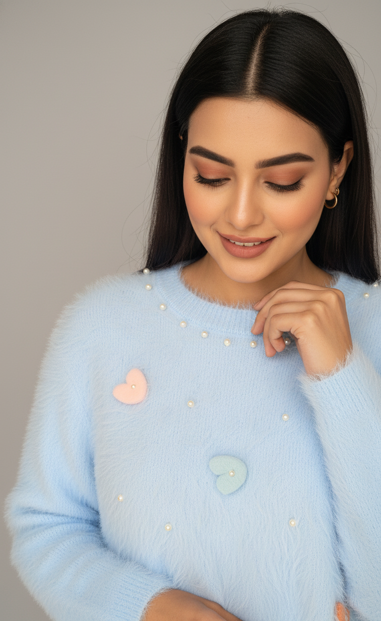 Heart Pearl Sweater