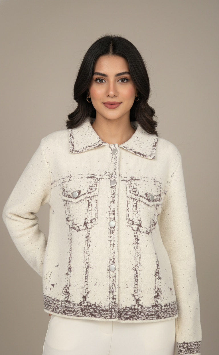 Distressed Knit Jacket