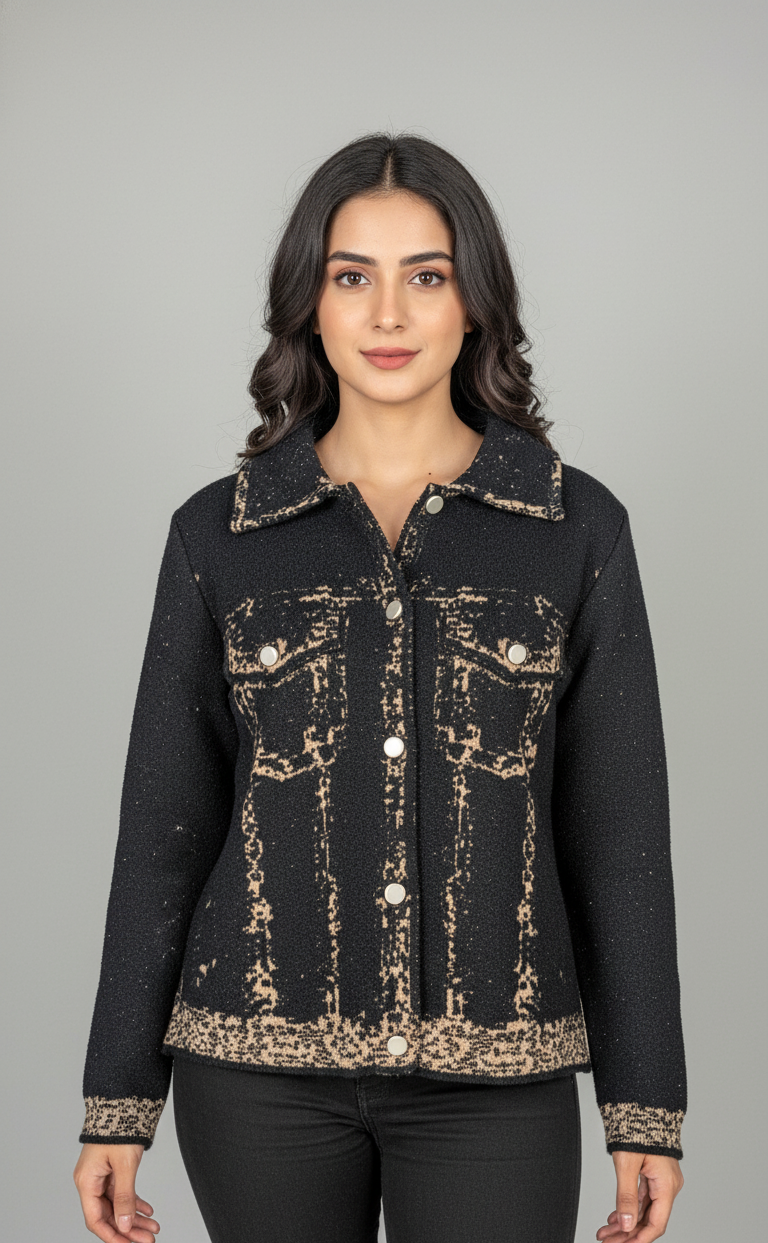 Distressed Knit Jacket