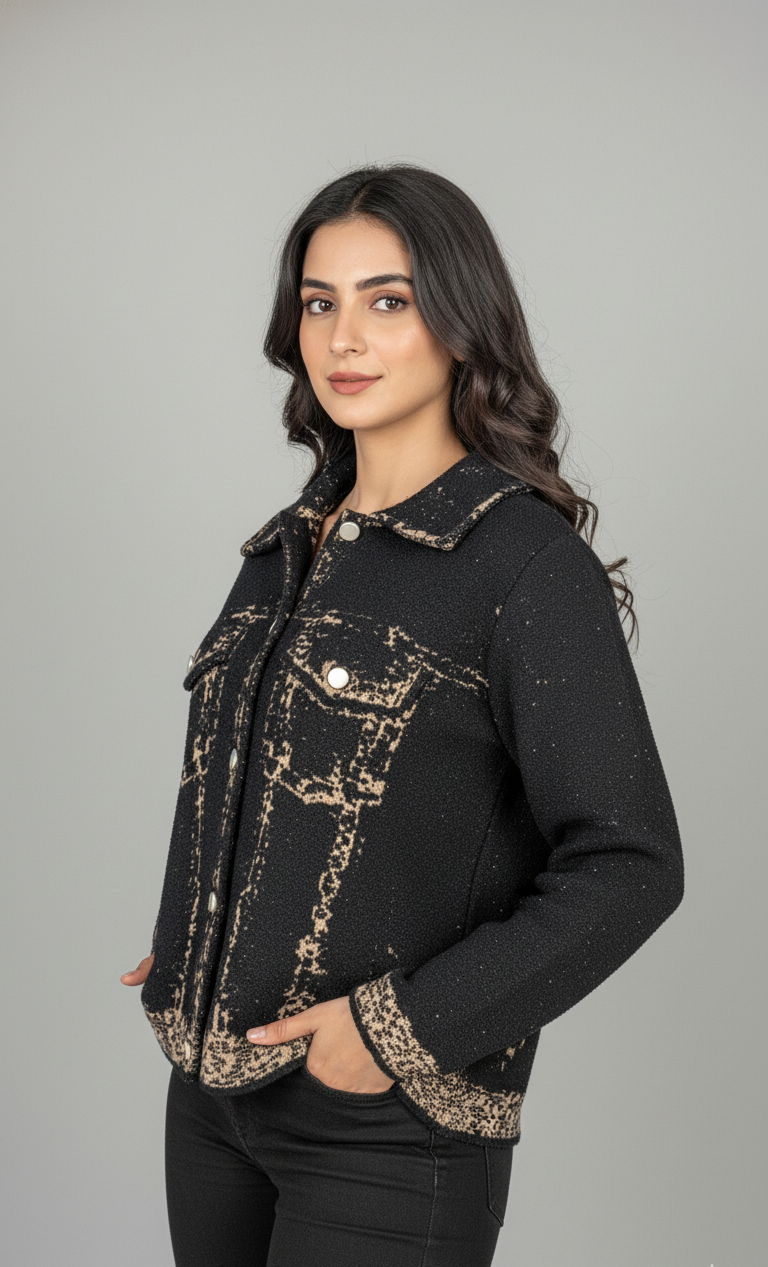 Distressed Knit Jacket