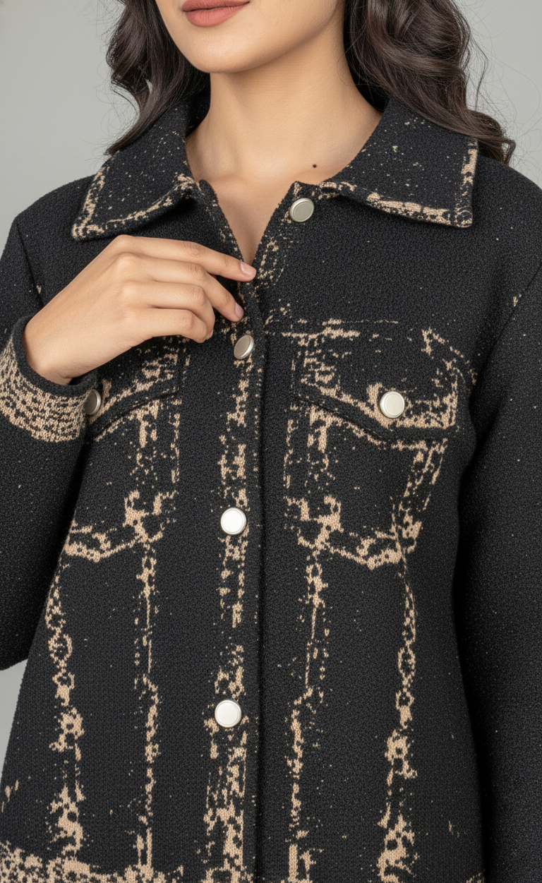 Distressed Knit Jacket