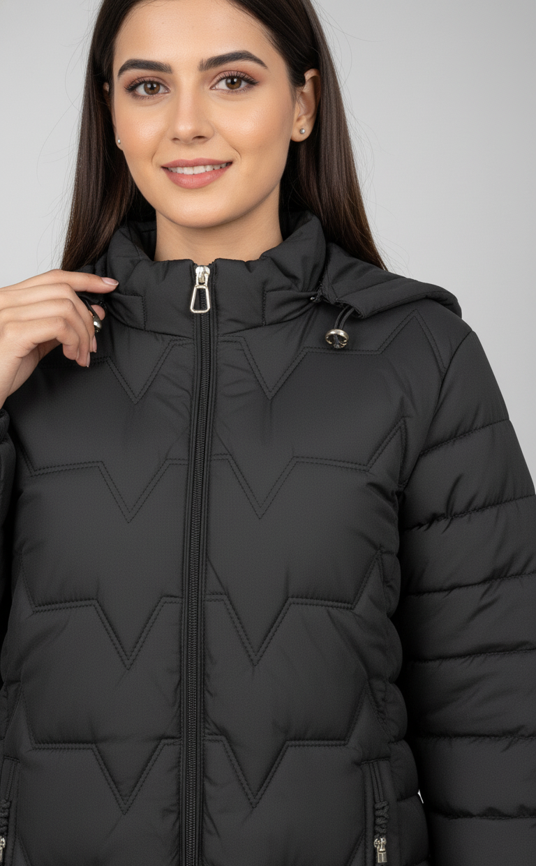Zigzag Puffer Jacket