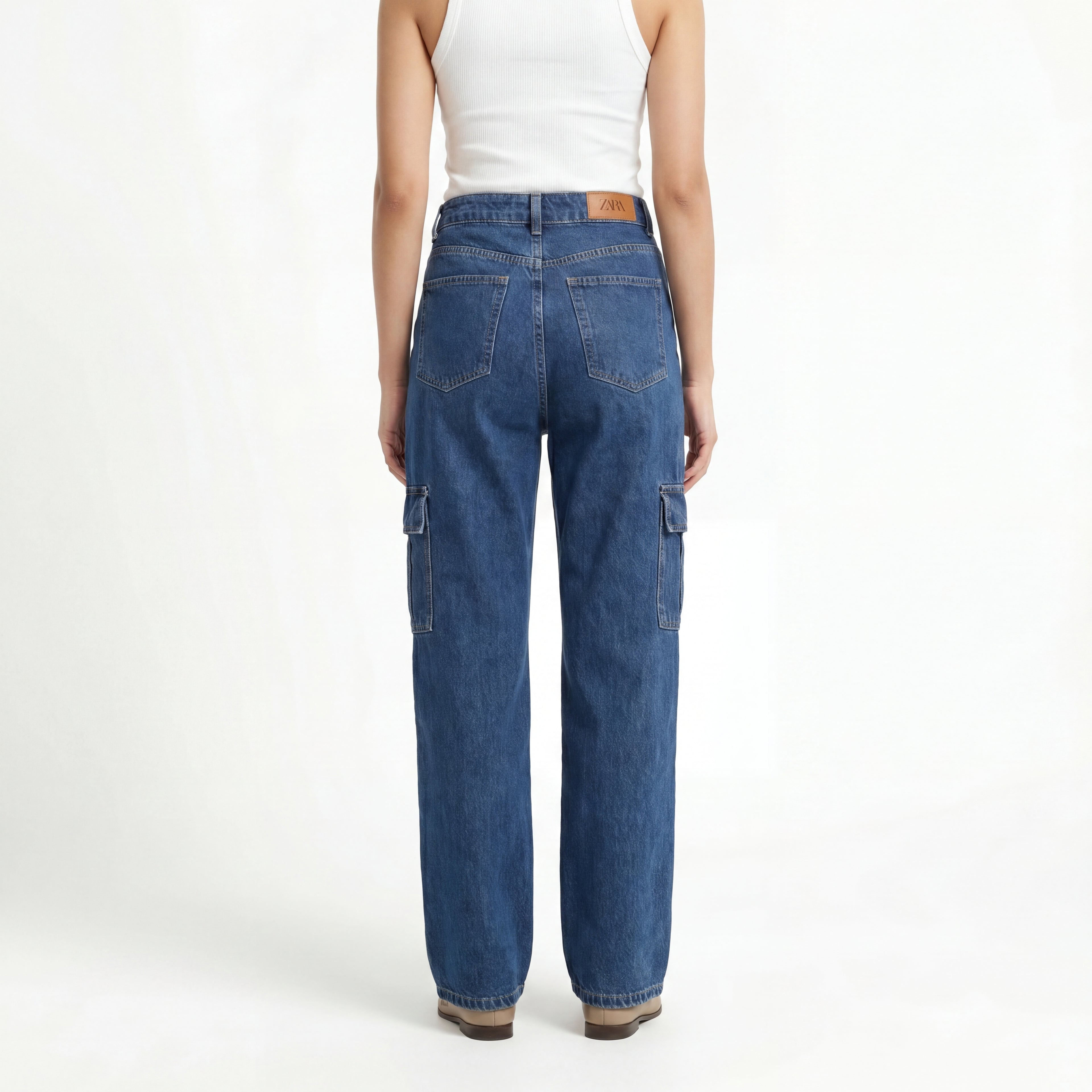 Deep Blue Cargo Jeans