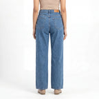 Mid Blue Wide Leg Jeans