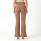 Caramel Horsebit Flare Trouser