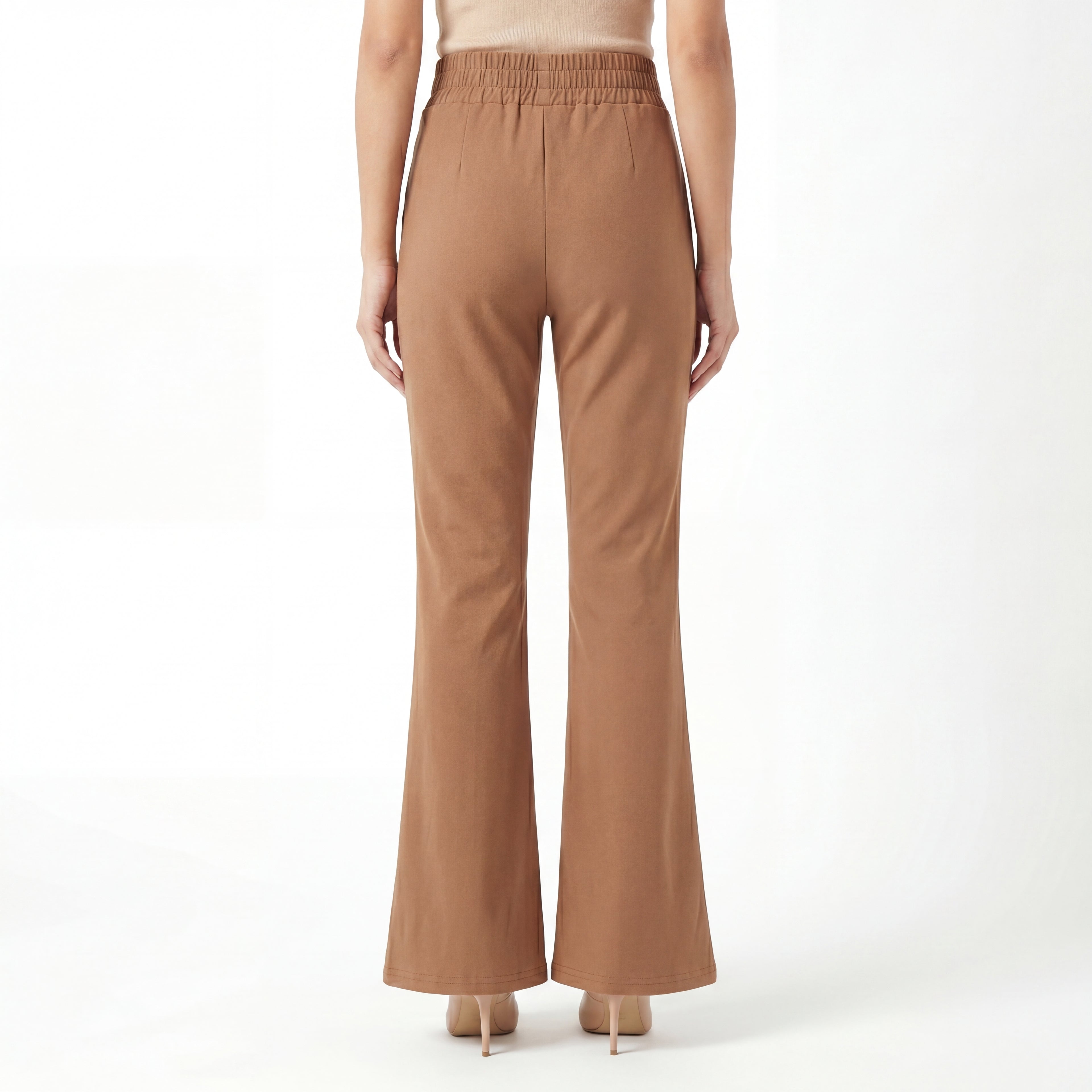 Caramel Horsebit Flare Trouser