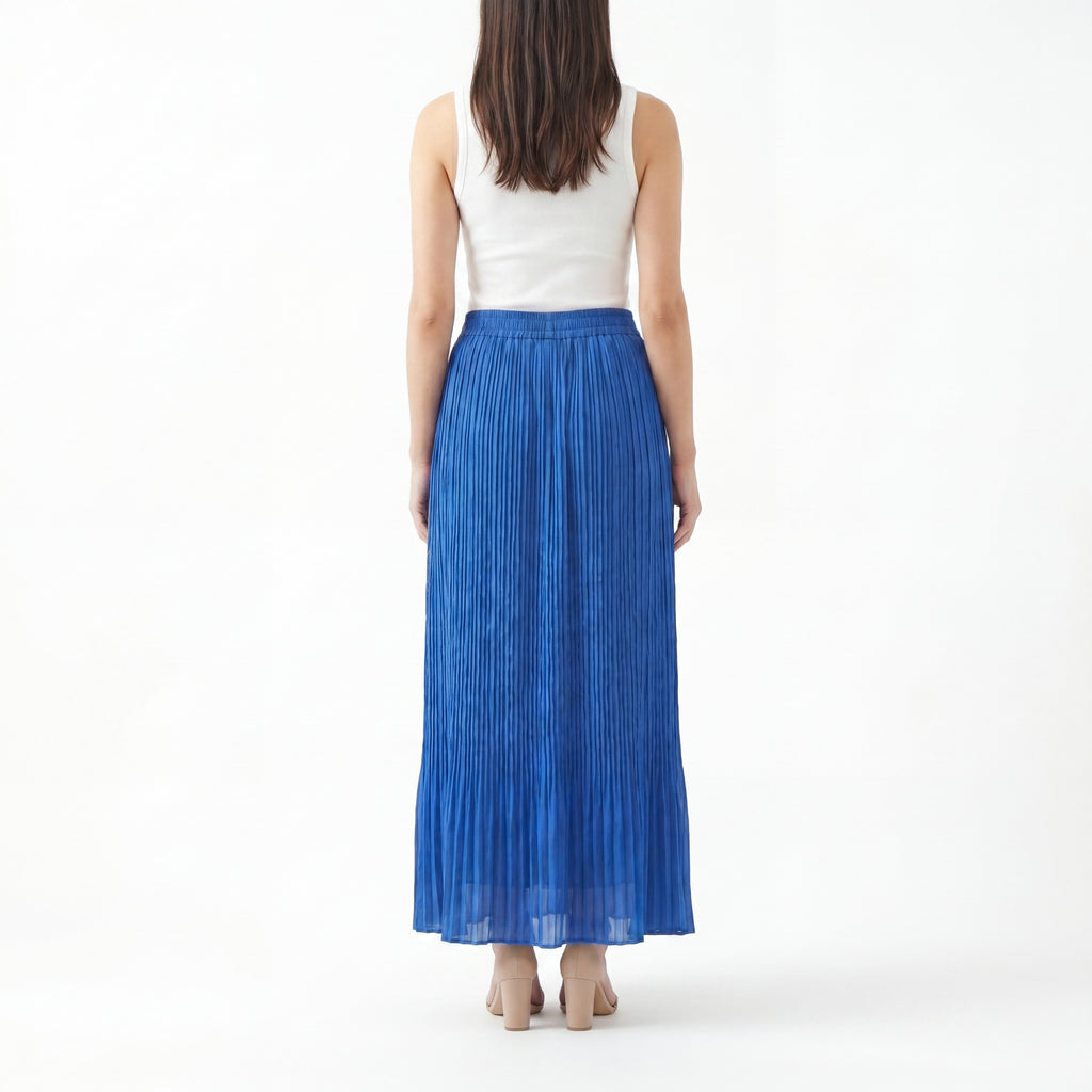Cobalt Crinkle Skirt