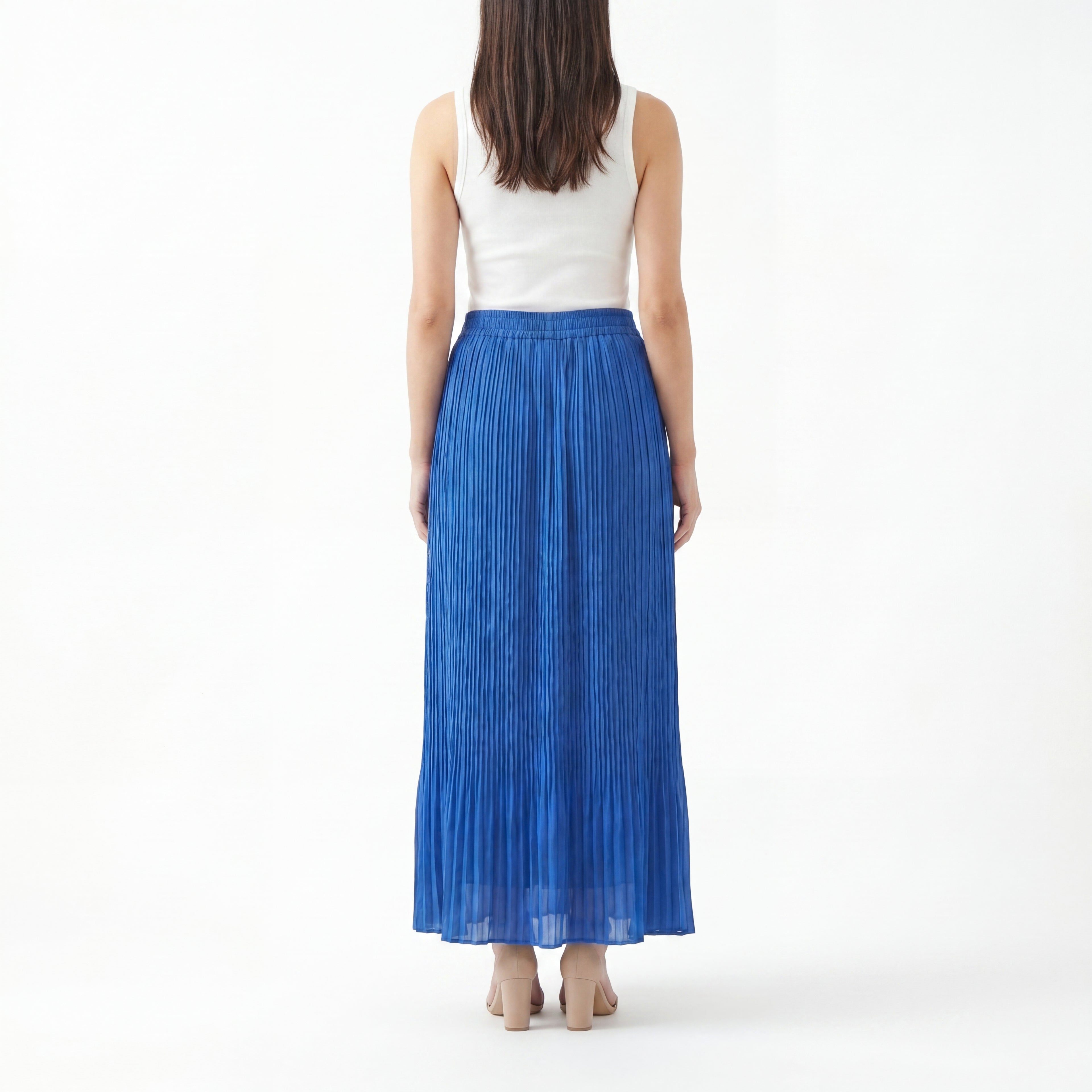 Cobalt Crinkle Skirt