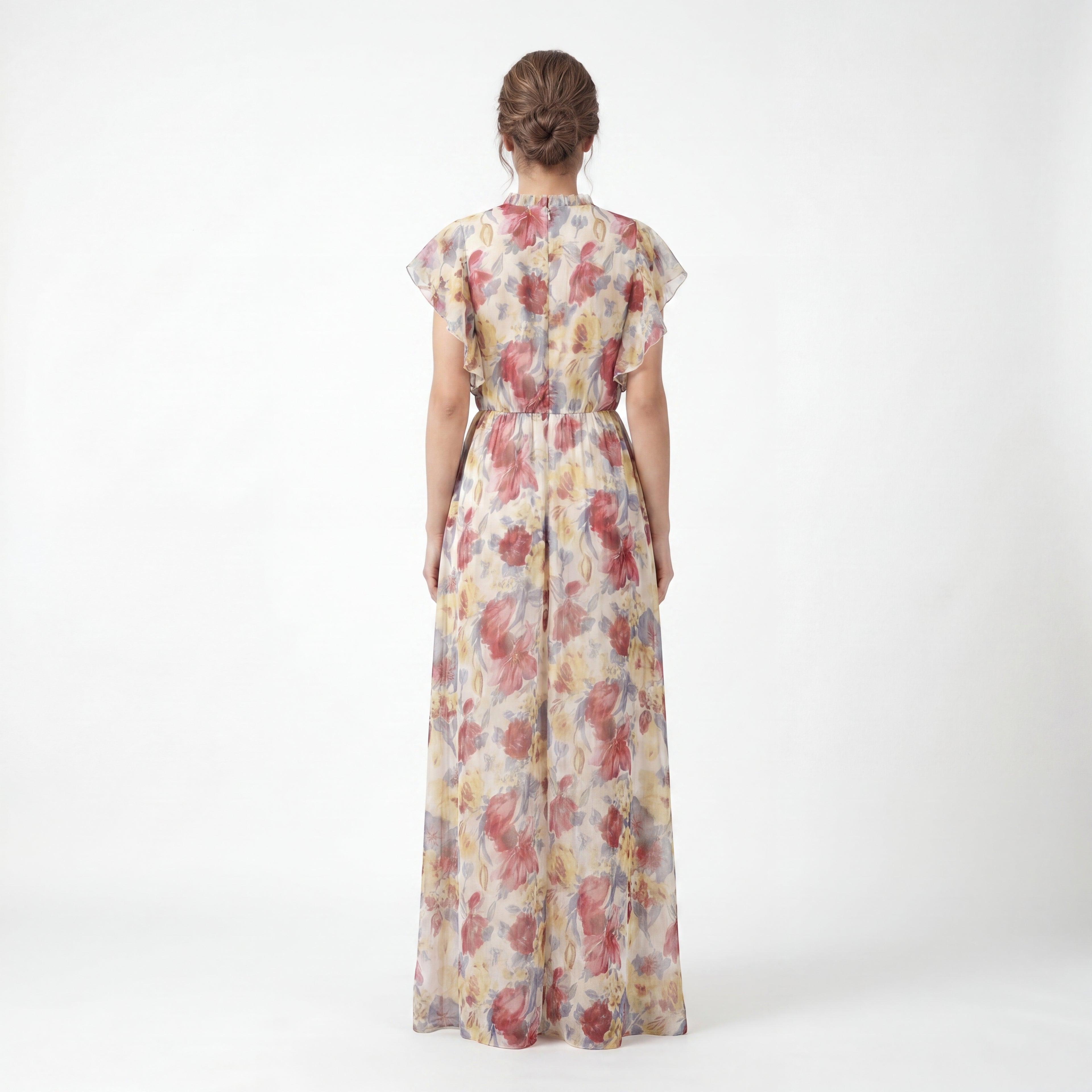 Bloom Ruffle Chiffon Maxi