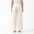Cream Patch Pocket Formal Pants