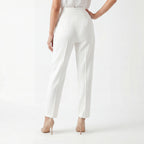 White Tapered Formal Pants