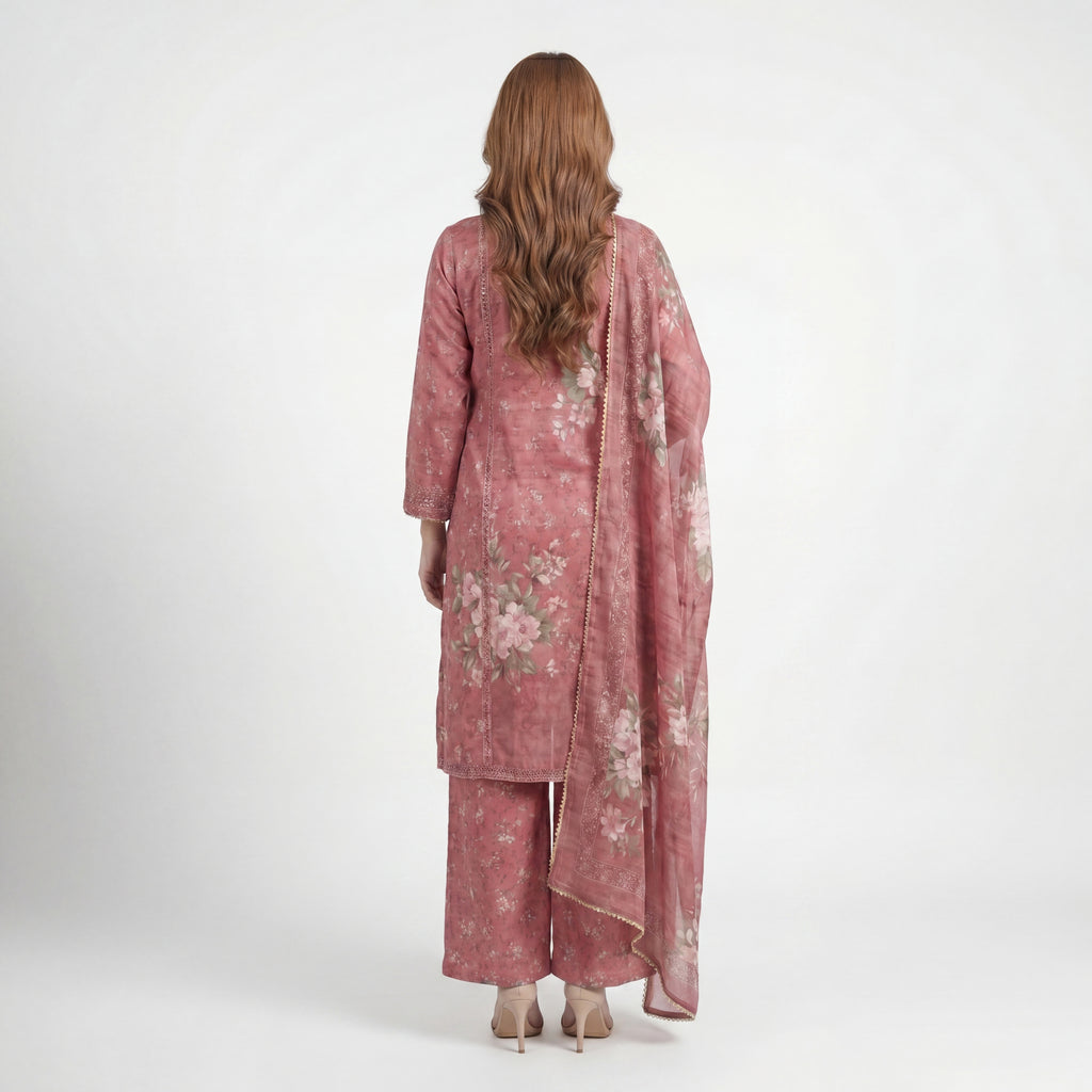 Muskin Crimson Flora – 3PC Suit