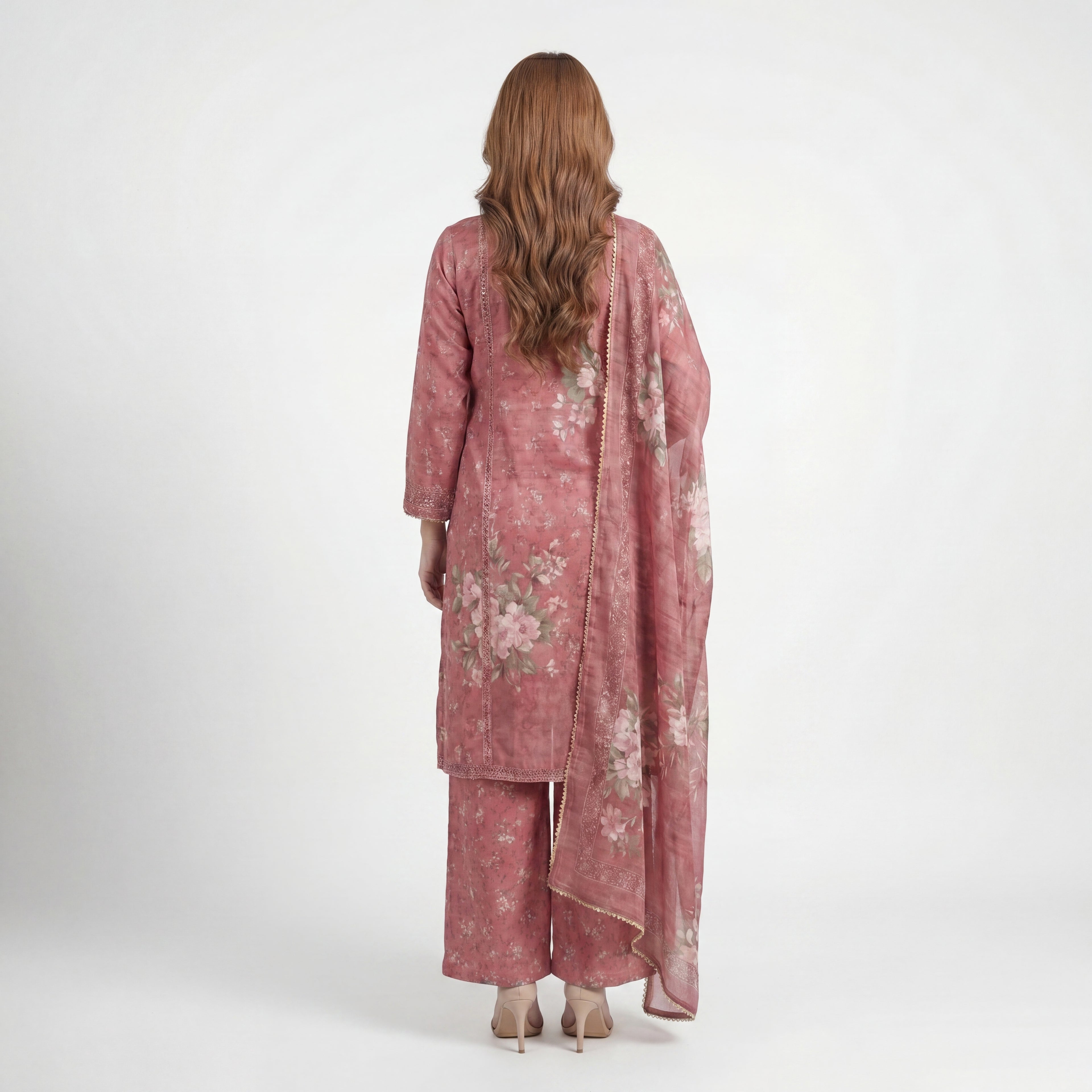 Muskin Crimson Flora – 3PC Suit