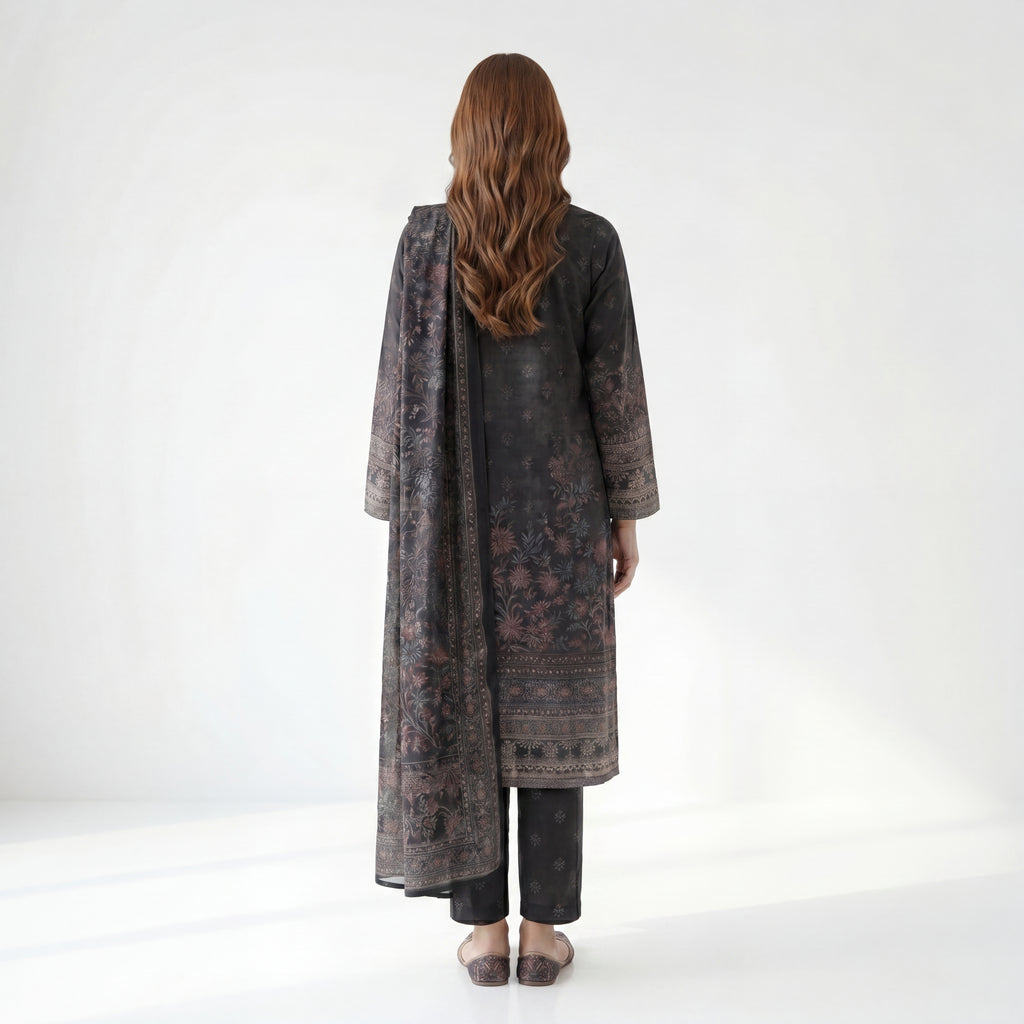 Mohagni Andaz Midnight Noir – 3PC Lawn Suit