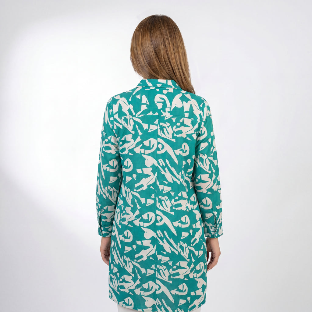 Teal Abstract Shirt