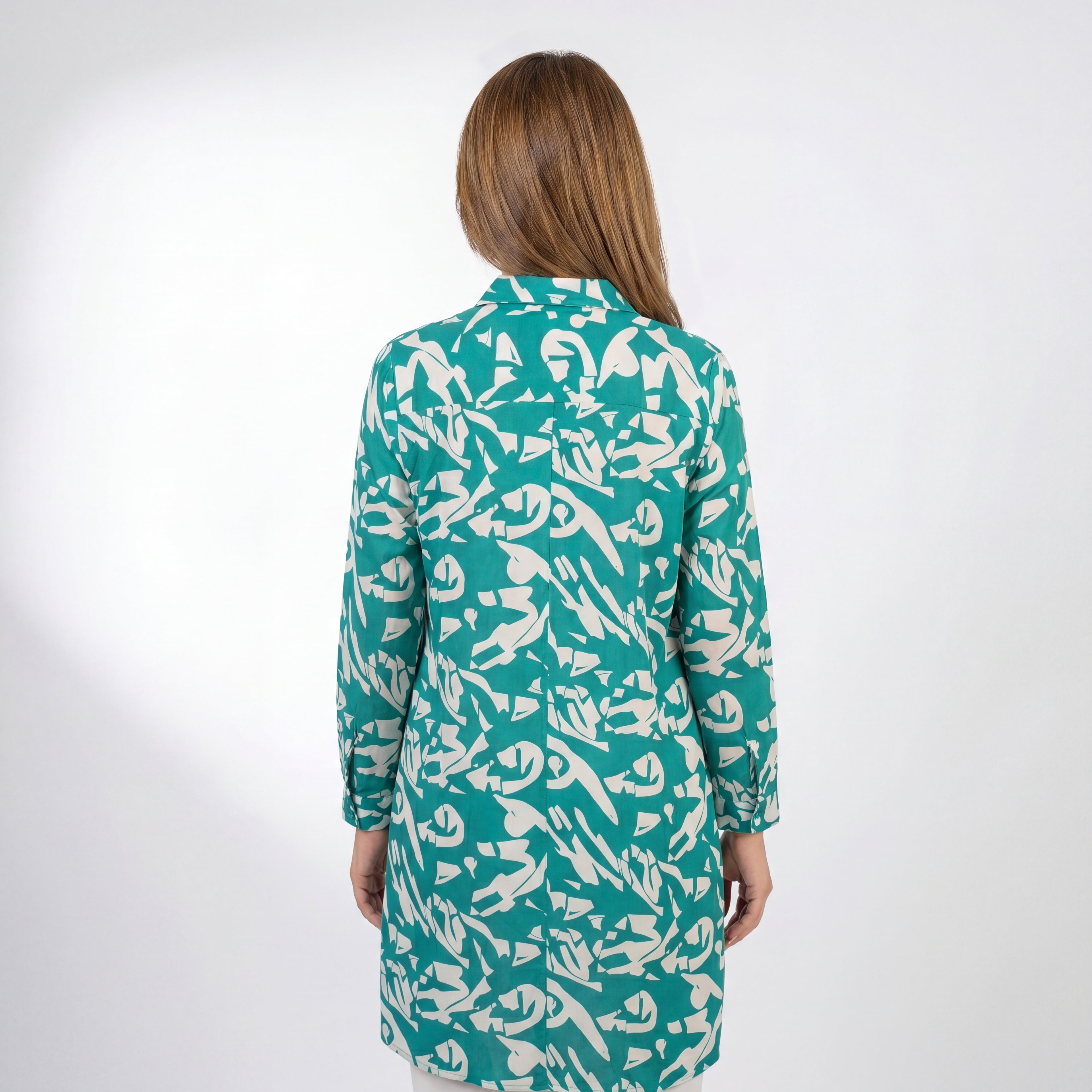 Teal Abstract Shirt