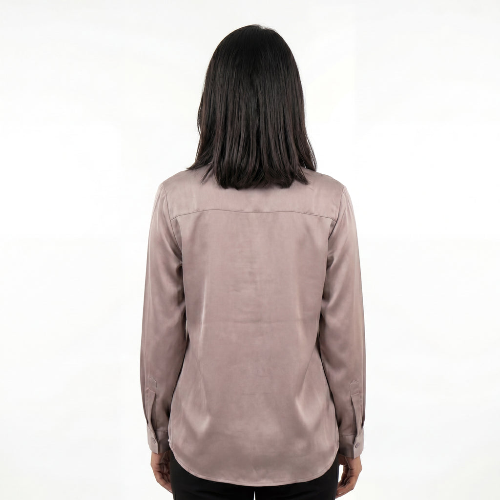 Mocha Satin Shirt