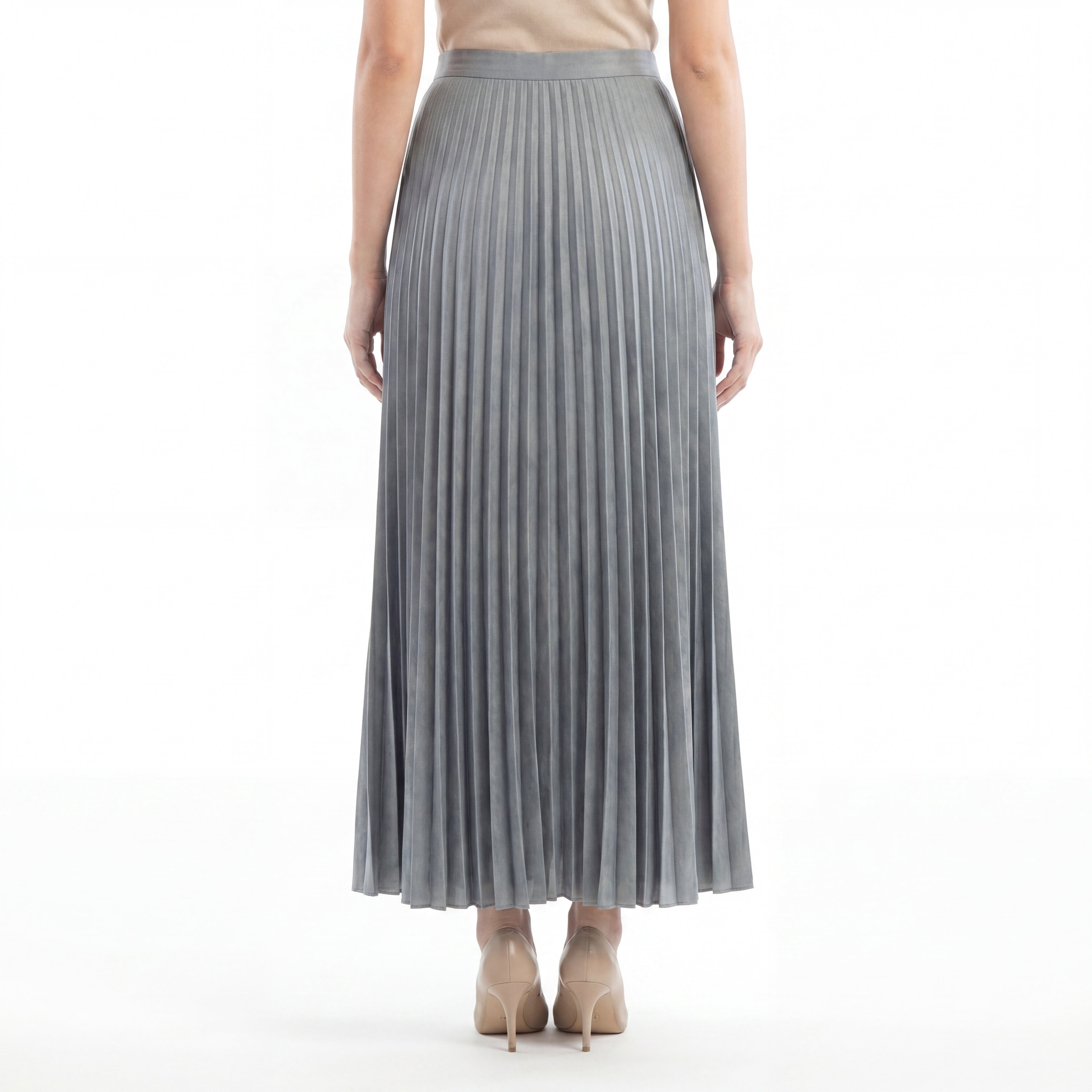 Pewter Pleat Skirt