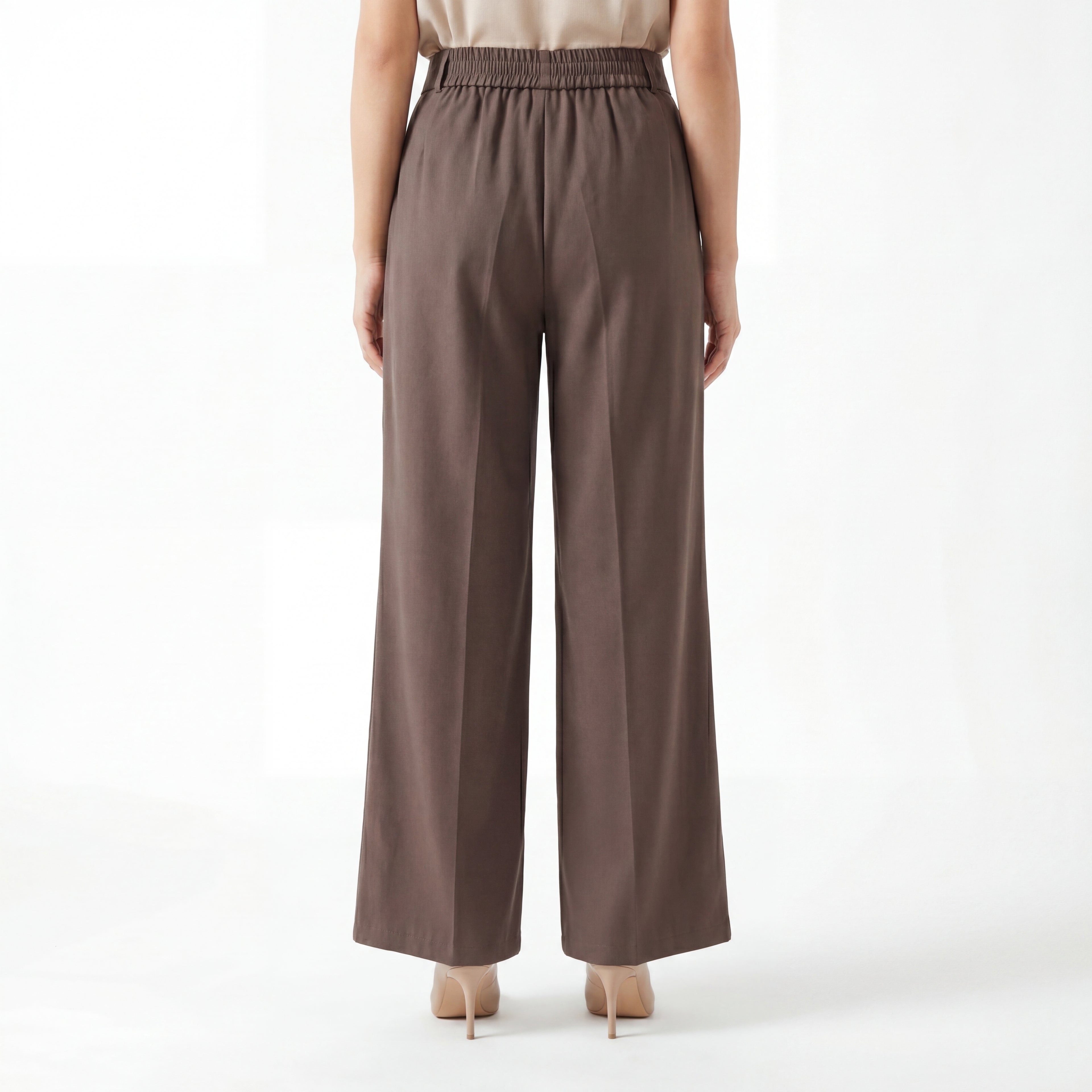 Mocha Wide Leg Formal Pants