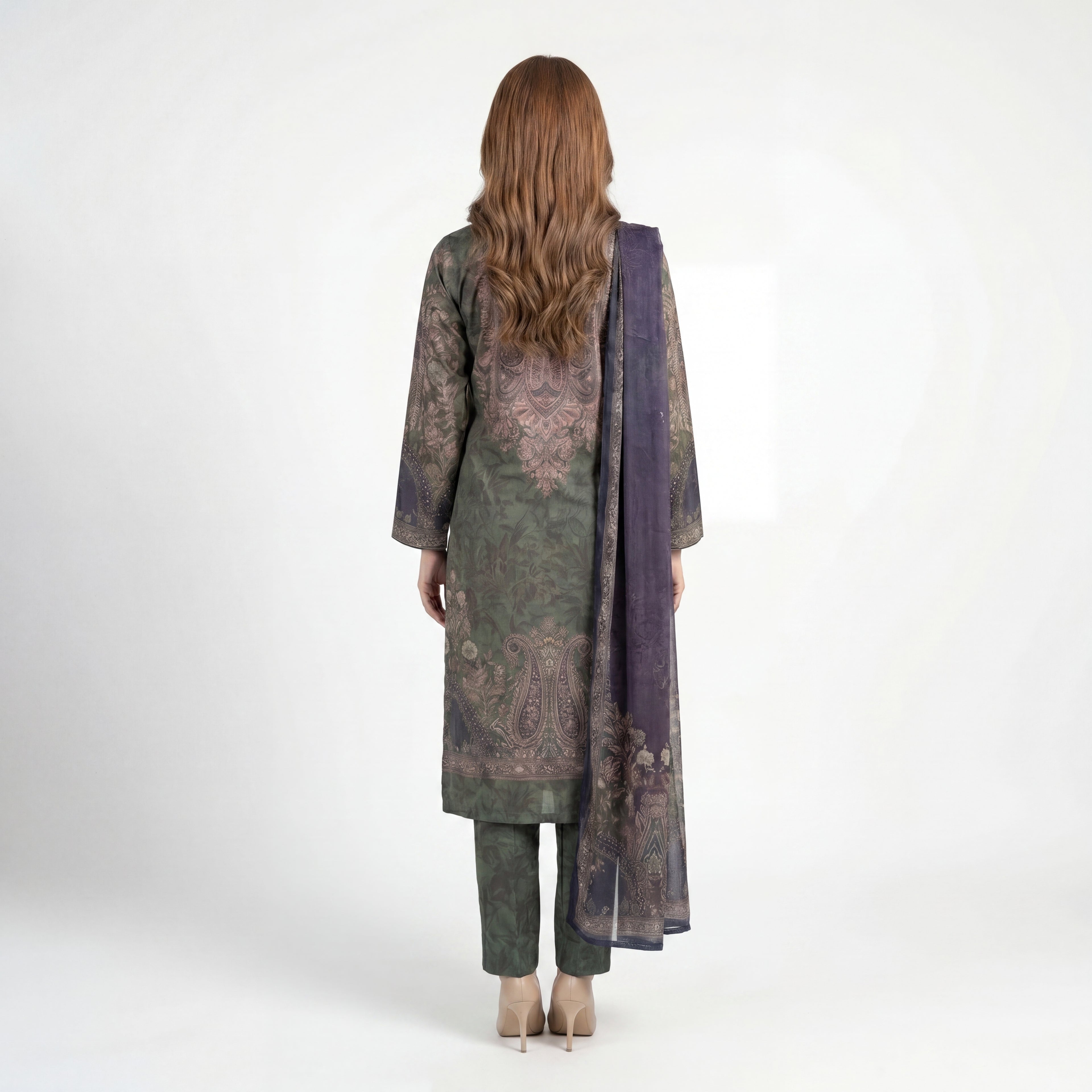 Mohagni Andaz Forest Luxe – 3PC Lawn Suit