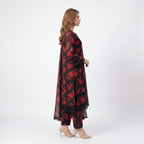 Mohagni Gulnoor Crimson Noir – 3PC Lawn Suit