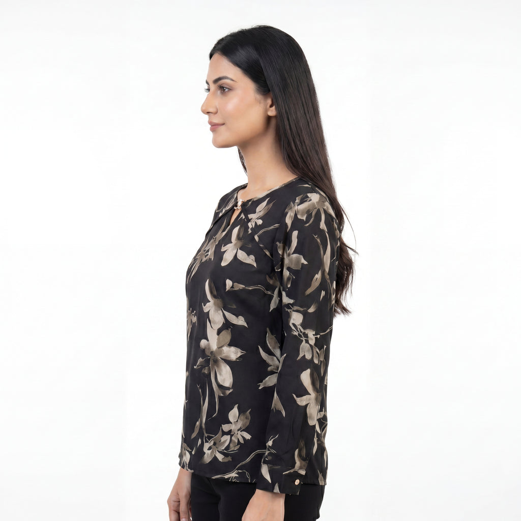 Noir Floral Blouse