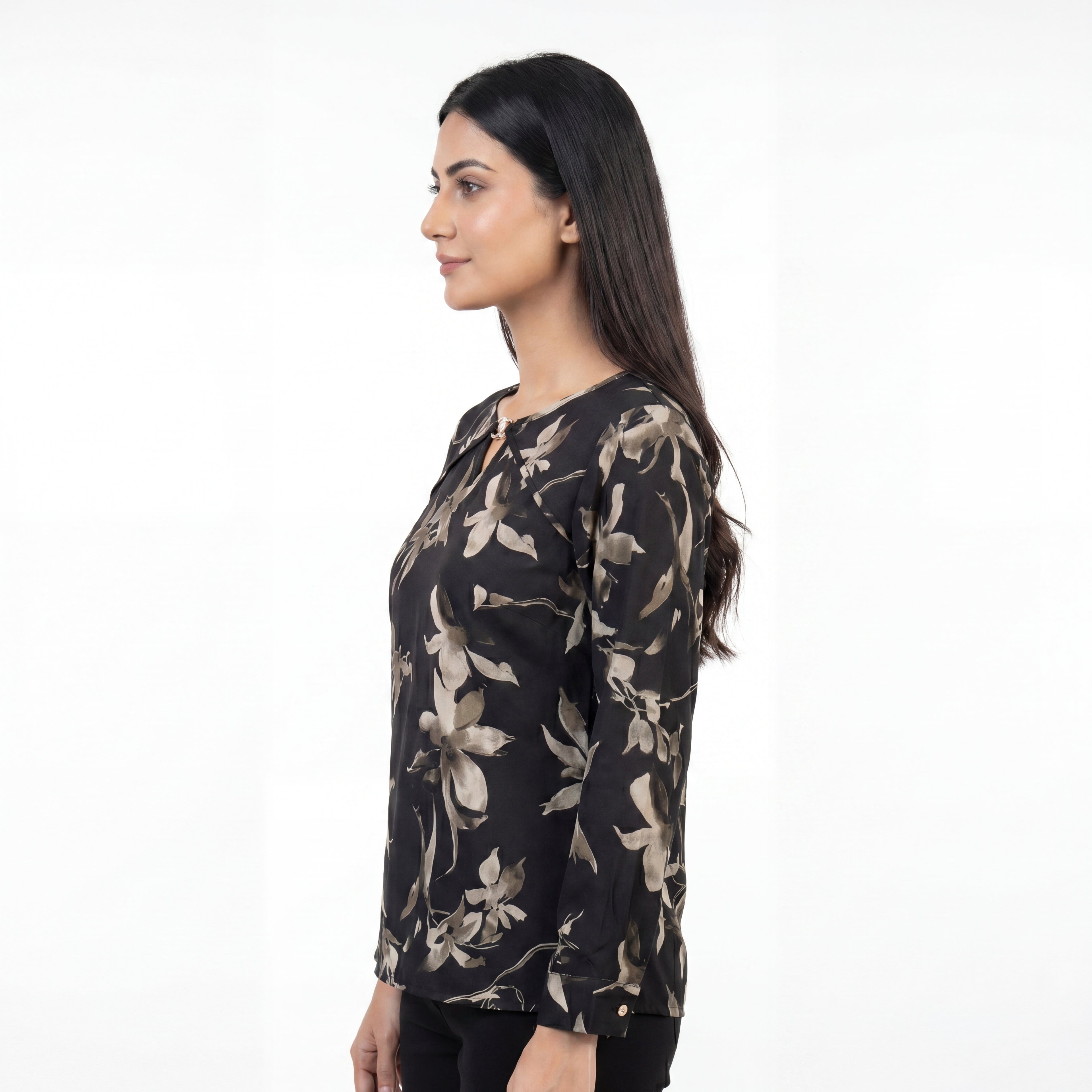Noir Floral Blouse