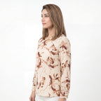 Latte Floral Top