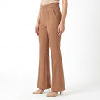 Caramel Horsebit Flare Trouser