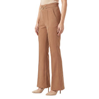Caramel Horsebit Flare Trouser
