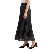 Noir Shimmer Pleat Skirt
