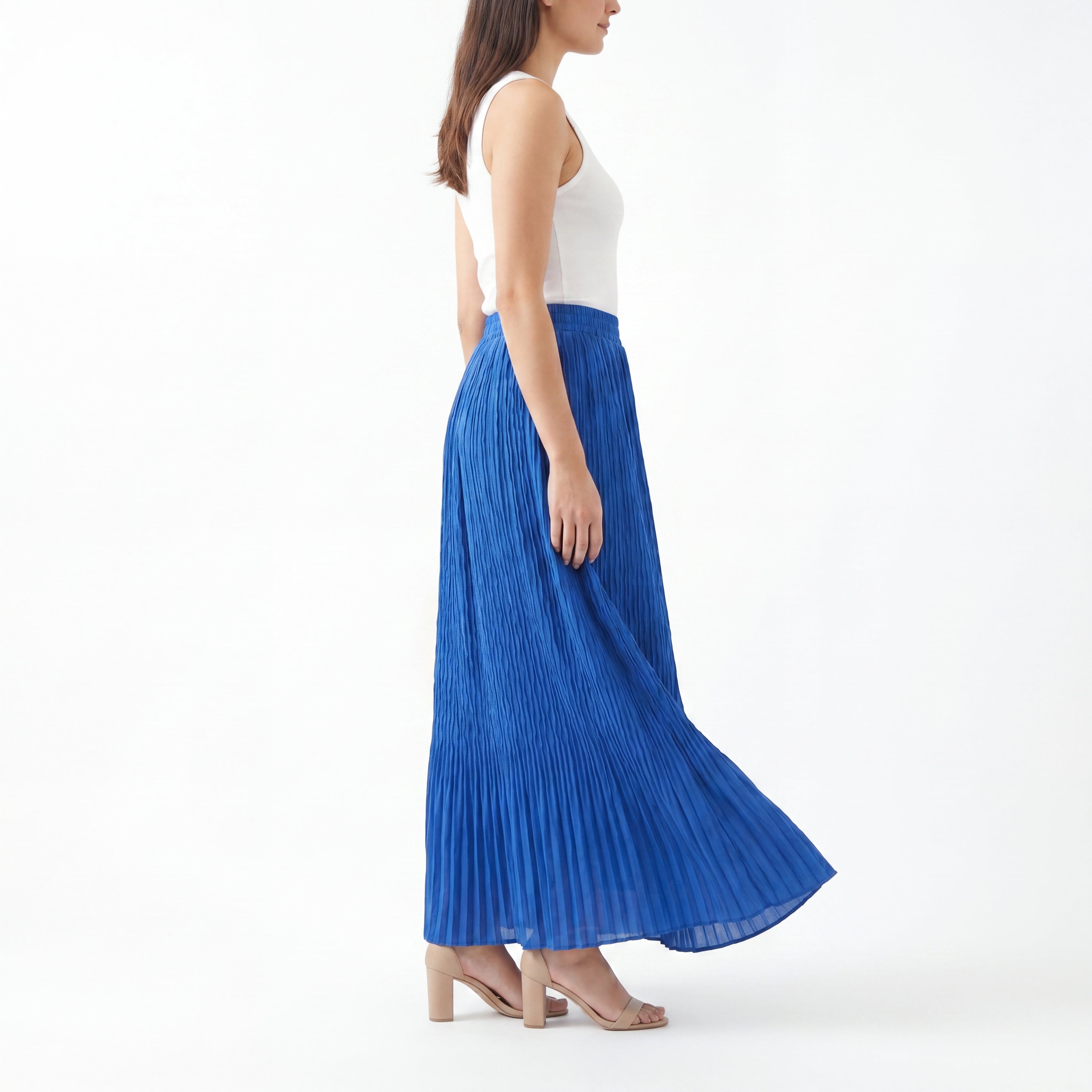 Cobalt Crinkle Skirt
