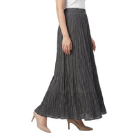 Graphite Crinkle Tier Skirt