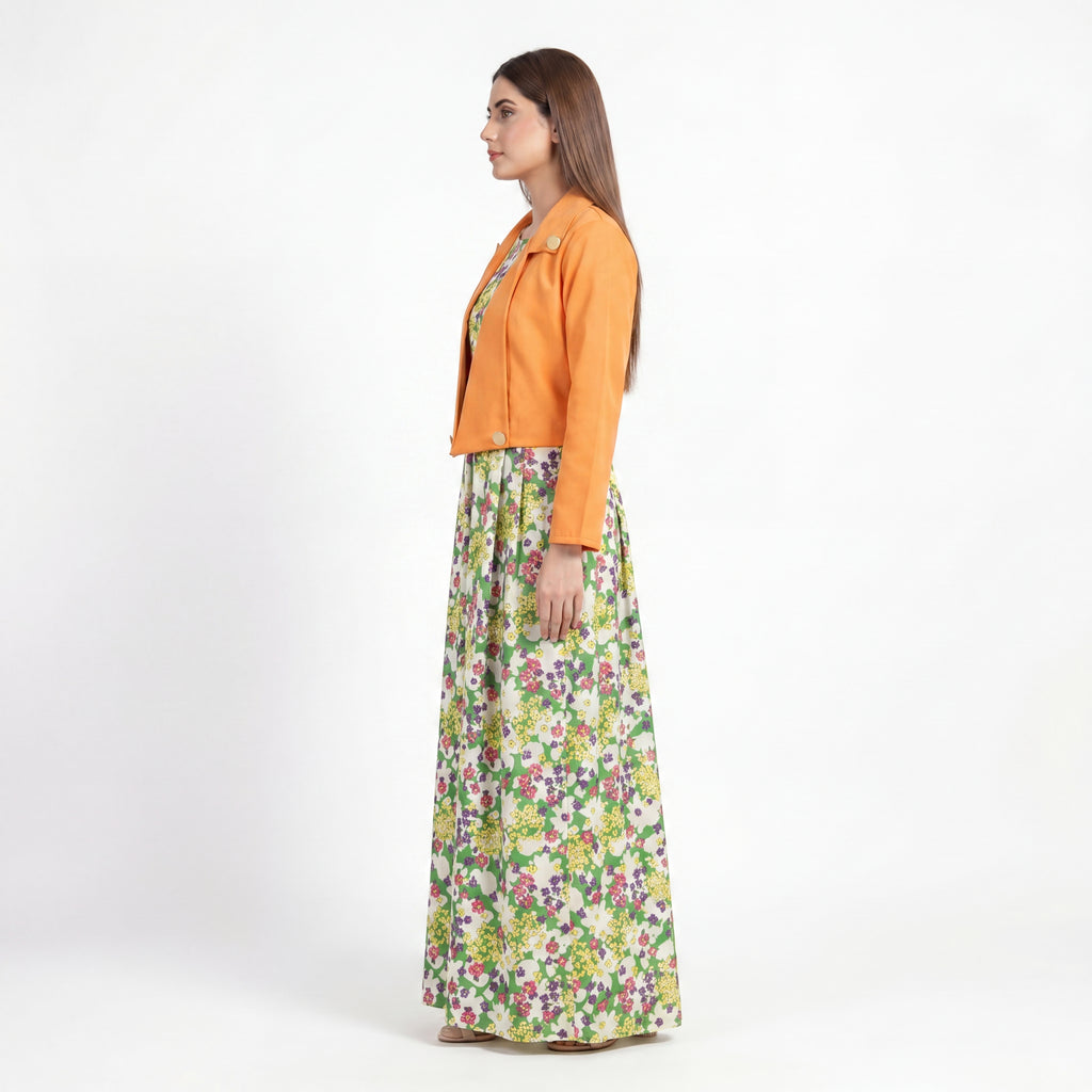 Garden Print Jacket Maxi
