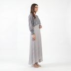 Silver Pleat Shimmer Maxi
