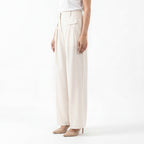 Cream Patch Pocket Formal Pants
