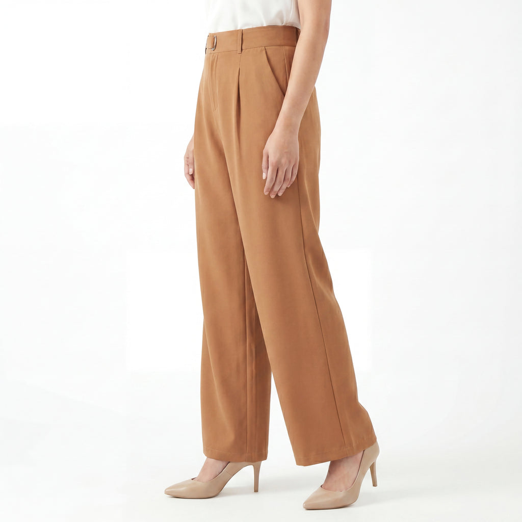 Toffee Wide Leg Formal Pants