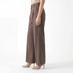 Mocha Wide Leg Formal Pants