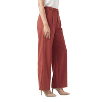 Rust Wide Leg Formal Pants