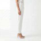White Tapered Formal Pants