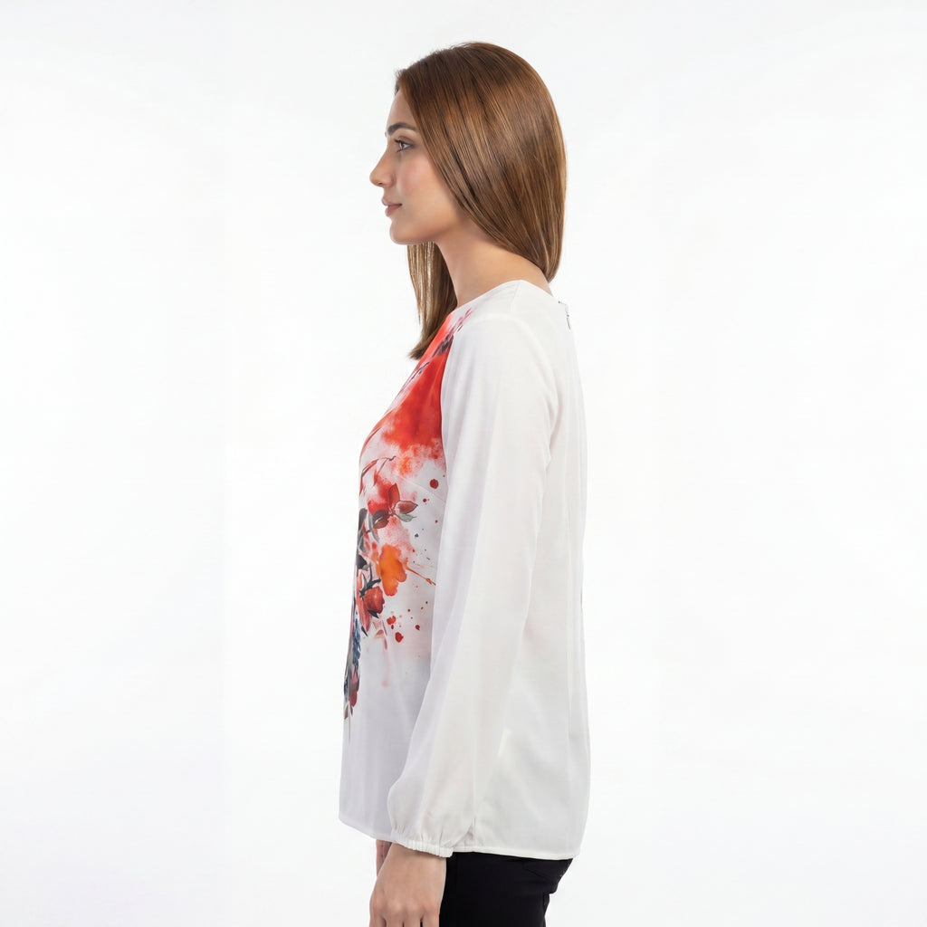 Crimson Bloom Top