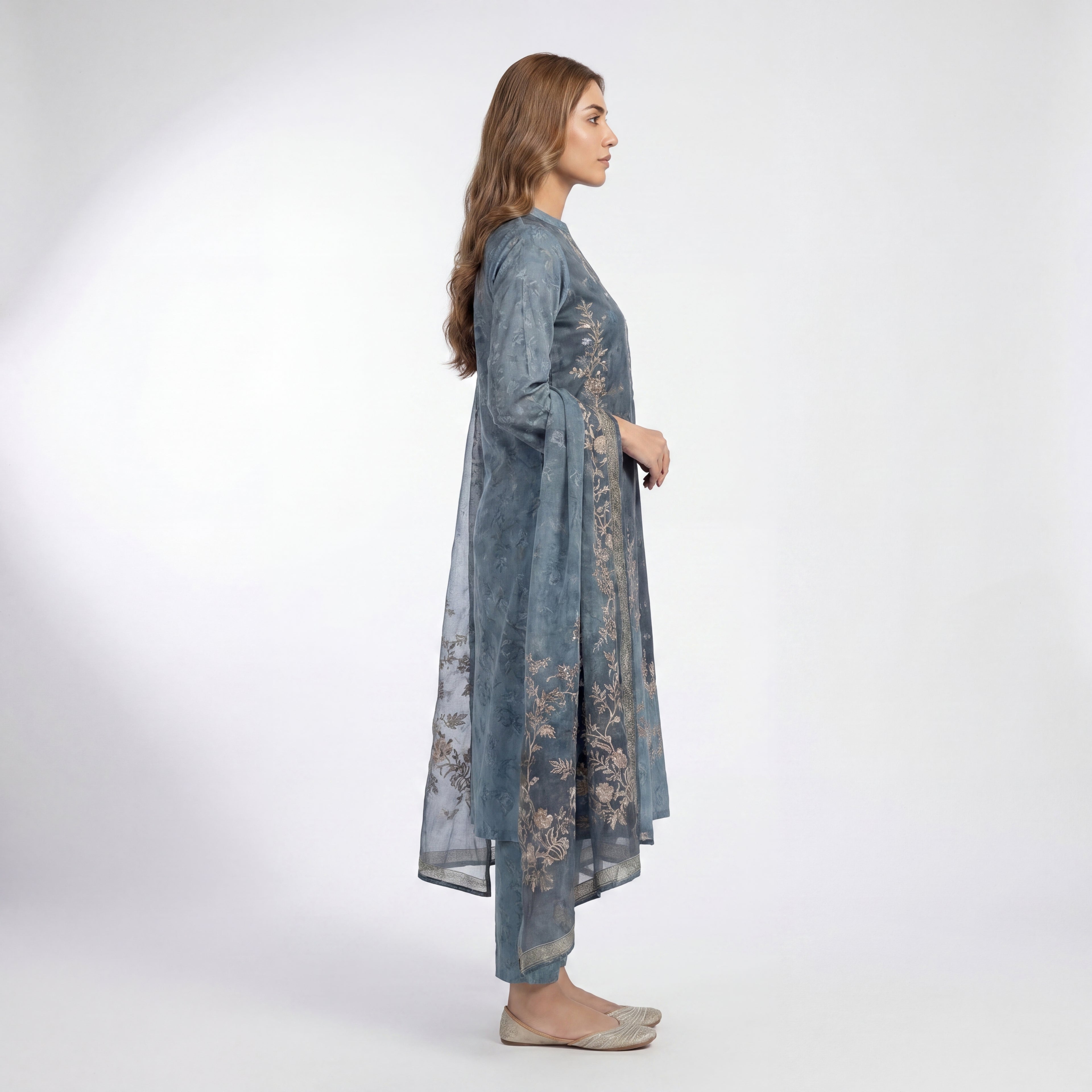 Mohagni Andaz Azure Bloom – 3PC Lawn Suit