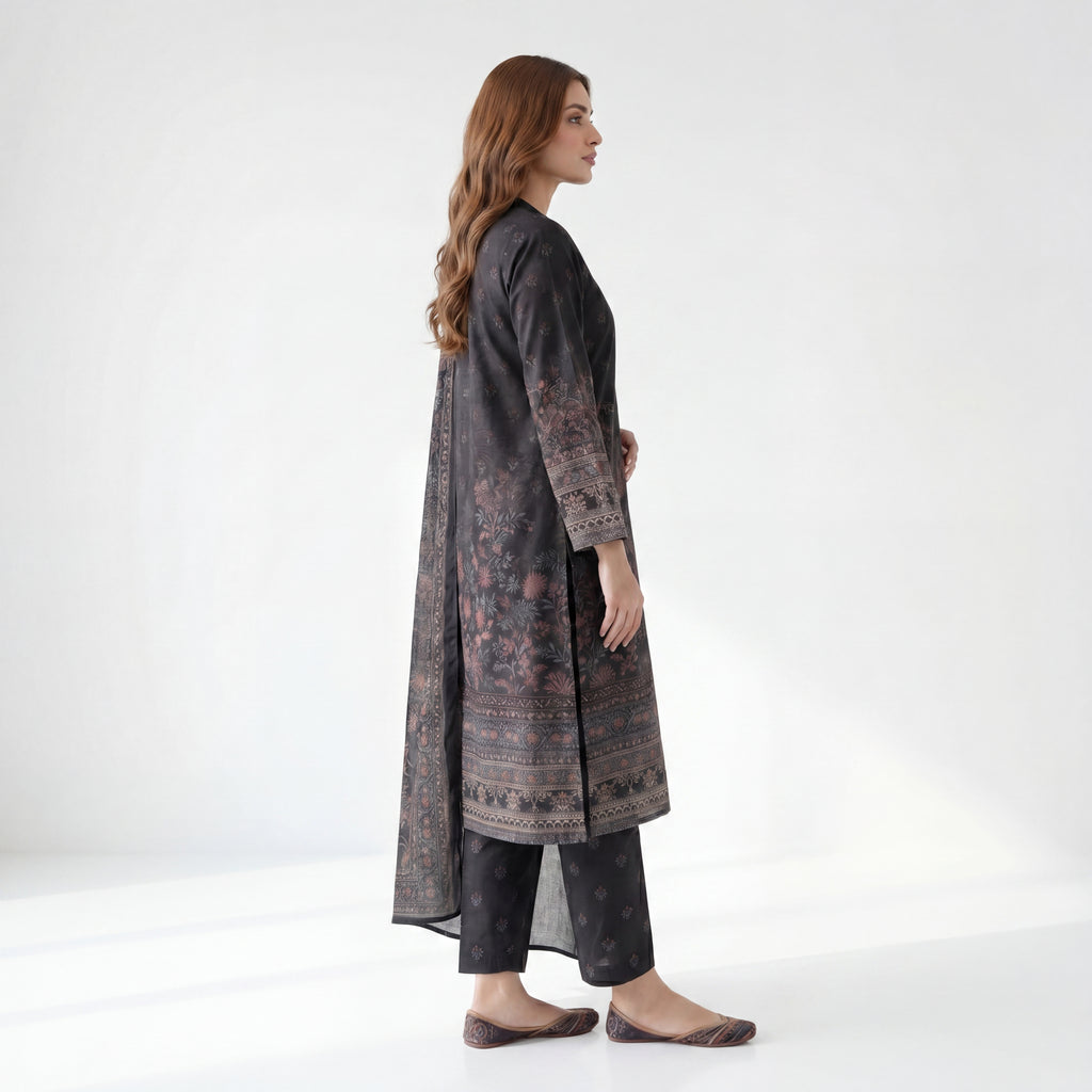Mohagni Andaz Midnight Noir – 3PC Lawn Suit