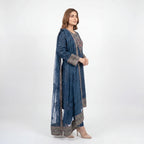 Mohagni Gulnoor Sapphire Bloom – 3PC Lawn Suit