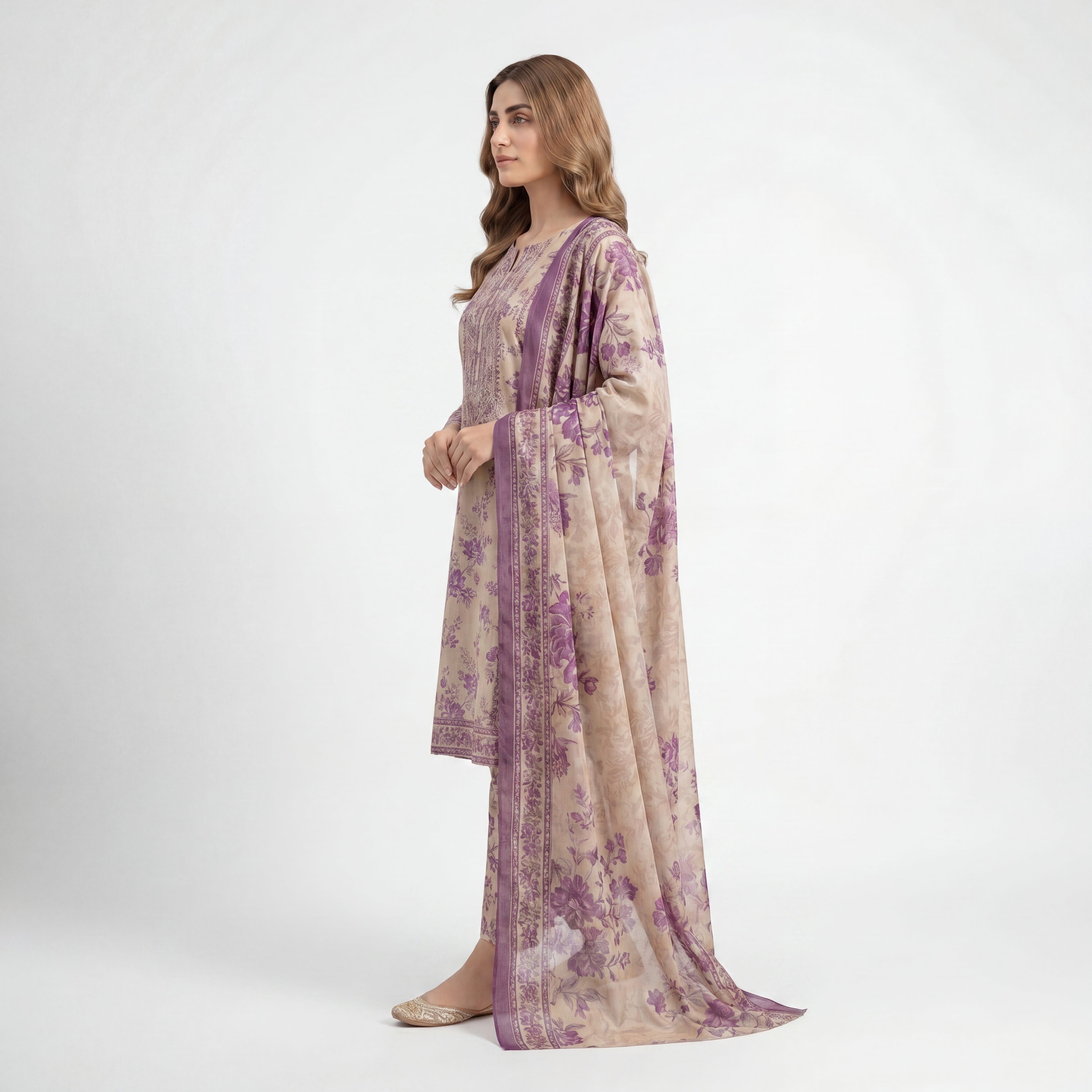 Muskin Sand Bloom – 3PC Suit