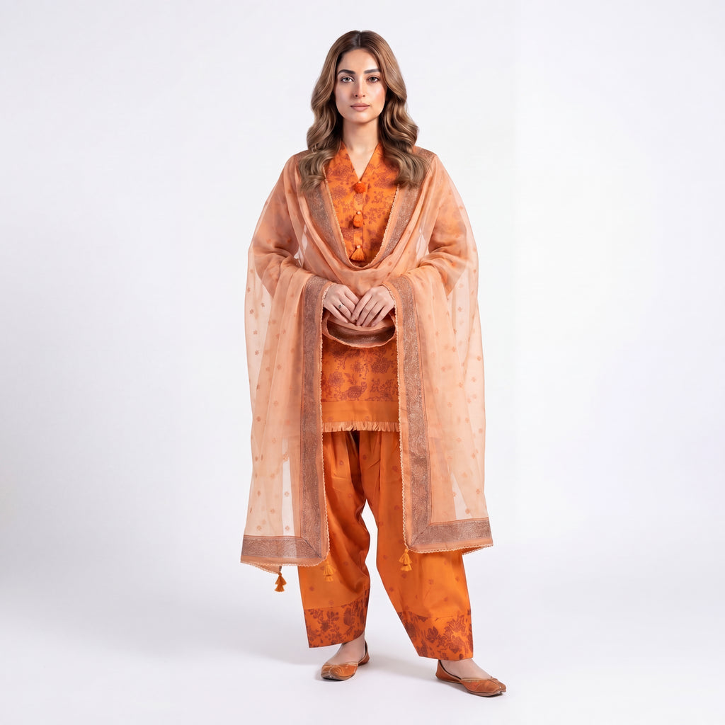 Burnt Orange 3-Piece Suit