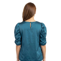Teal Puff Sleeve Top