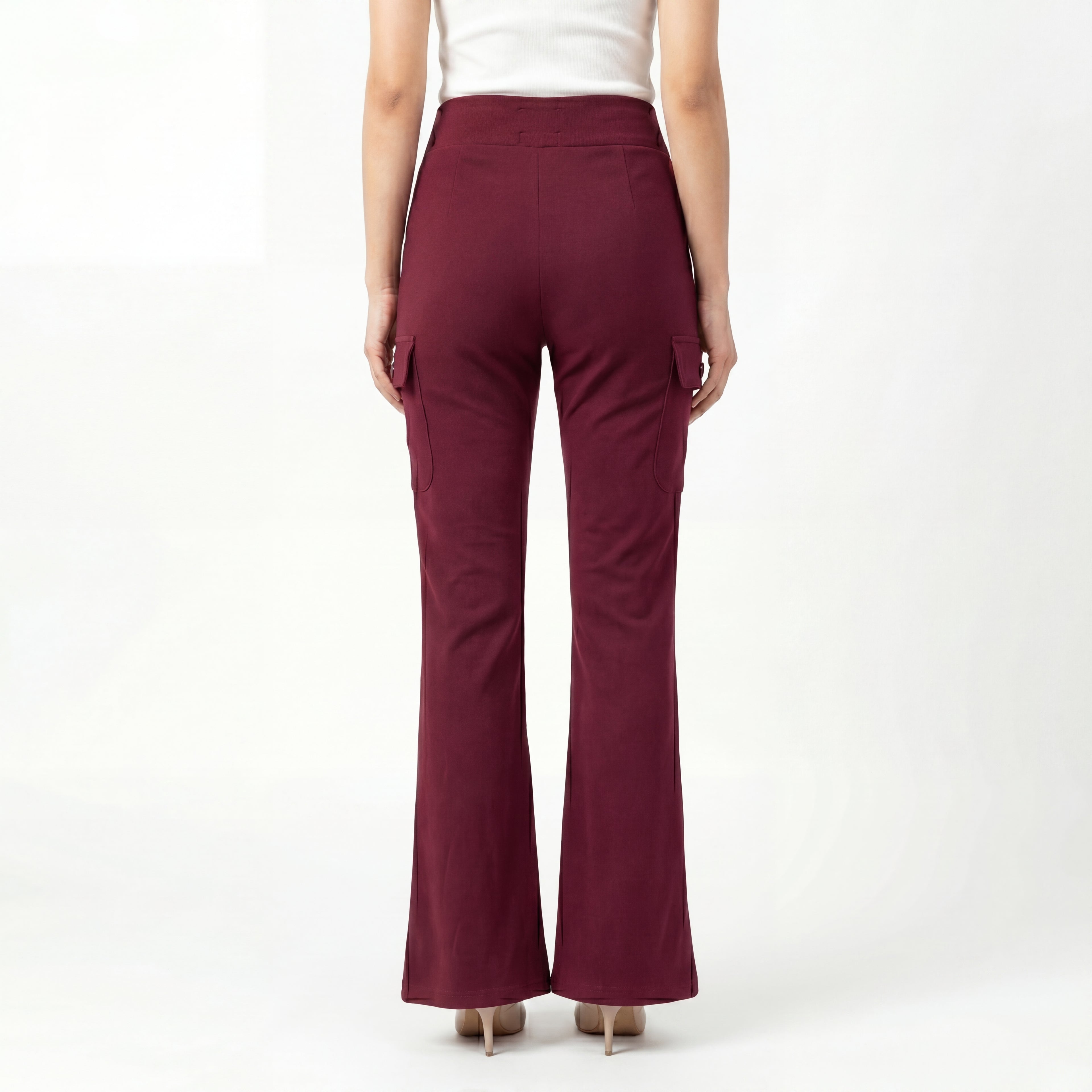 Merlot Cargo Flare Trouser