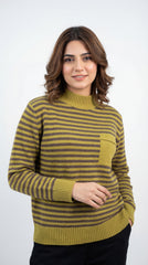 Olive Striped Sweater