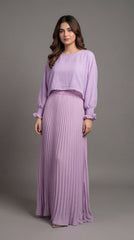 Lavender Pleated Maxi